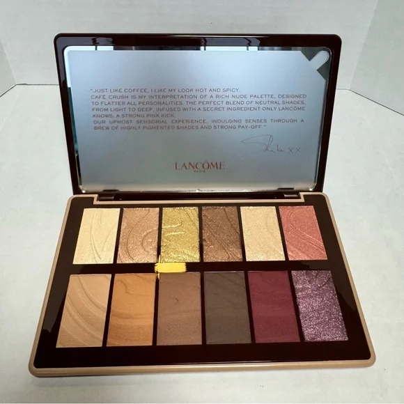 NIB Lancôme Indole Cafe Crush Eyeshadow Palette Sheika Daley 12 Shades Neutrals - Picture 9 of 14